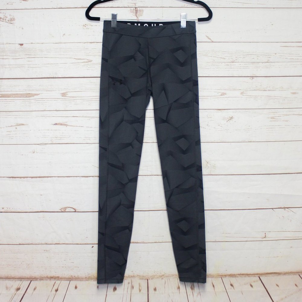 Under Armour‎ Speed Dot Tights Women's XS Grey Abstract Lines Leggings